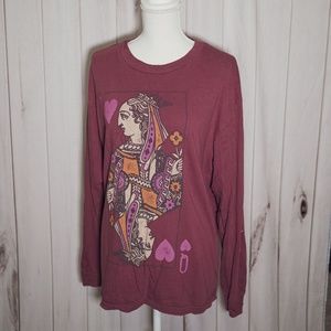 Free People Queen Of Hearts Long Sleeve - Huckleberry - M